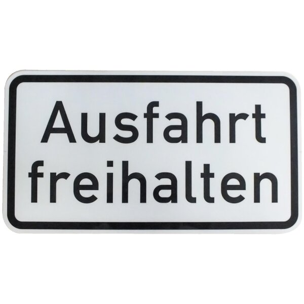 ORIGINAL Verkehrszeichen 1000- mit Sonderschriftzug Ausfahrt freihalten