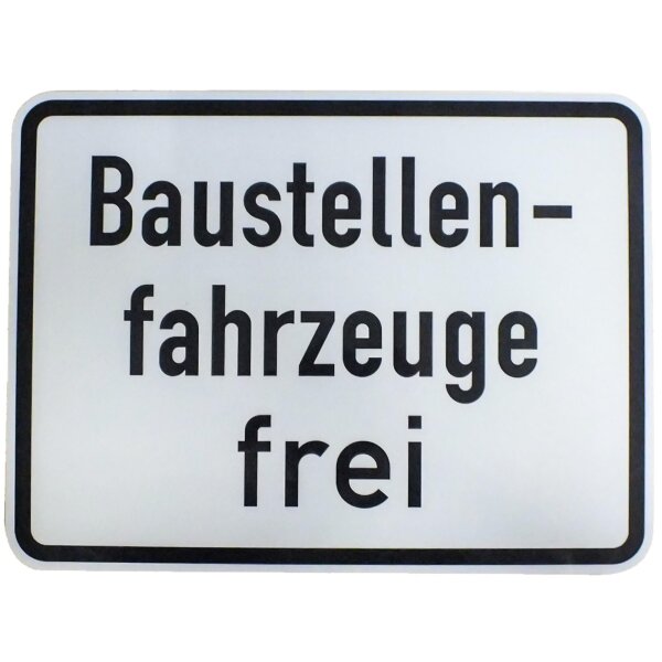 ORIGINAL Verkehrszeichen 1028-30 " Baustellenfahrzeuge frei "