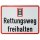 ORIGINAL Verkehrszeichen * Rettungsweg freihalten * 450x600 mm Folientyp 1