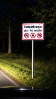 ORIGINAL Verkehrszeichen Übernachtungen aller Art verboten