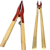 Erdlochausheber EXTRA LEICHT 14 cm Typ Maulwurf rot mit hochwertigen Holzstielen