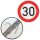 Verkehrszeichen Ende 29 km/h und Beginn 30 km/h zum Geburtstag !