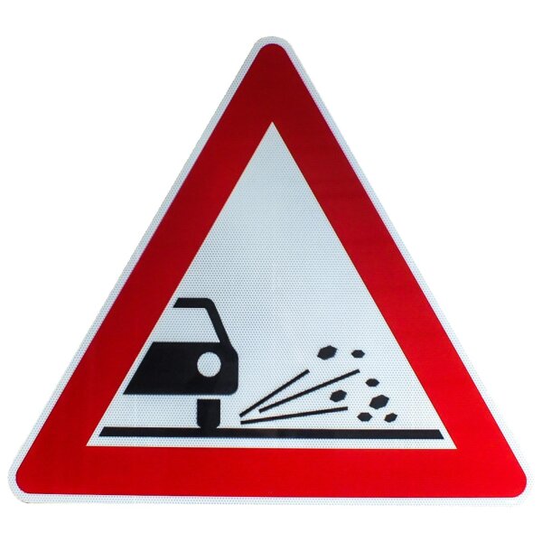 ORIGINAL Verkehrsschild 101-52 Splitt Schotter Strassenschild 900 mm RA2