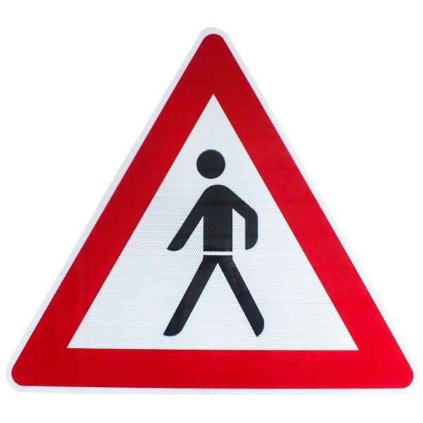 ORIGINAL Verkehrsschild 133-10 " Fußgänger " Rechts RA2 900 mm Strassenschild