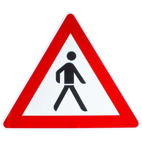 ORIGINAL Verkehrsschild 133-20 Fußgänger Links 900 mm RA2 Strassenschild Schild