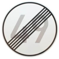 Verkehrszeichen Ende 49 km/h und Beginn 50 km/h zum Geburtstag !