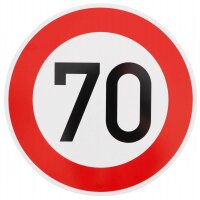 Verkehrszeichen Ende 60 km/h und Beginn 70 km/h zum Geburtstag !