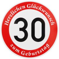 Verkehrszeichen Ende 29 km/h und Beginn 30 km/h mit...