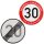 Verkehrszeichen Ende 20 km/h und Beginn 30 km/h mit Geburtstagstext !