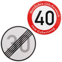 Verkehrszeichen Ende 30 km/h und Beginn 40 km/h mit...