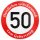 Verkehrszeichen Ende 40 km/h und Beginn 50 km/h mit Geburtstagstext !