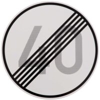 Verkehrszeichen Ende 40 km/h und Beginn 50 km/h nach StVO zum Geburtstag !