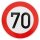 Verkehrszeichen Ende 60 km/h und Beginn 70 km/h nach StVO zum Geburtstag !