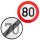 Verkehrszeichen Ende 70 km/h und Beginn 80 km/h nach StVO zum Geburtstag !