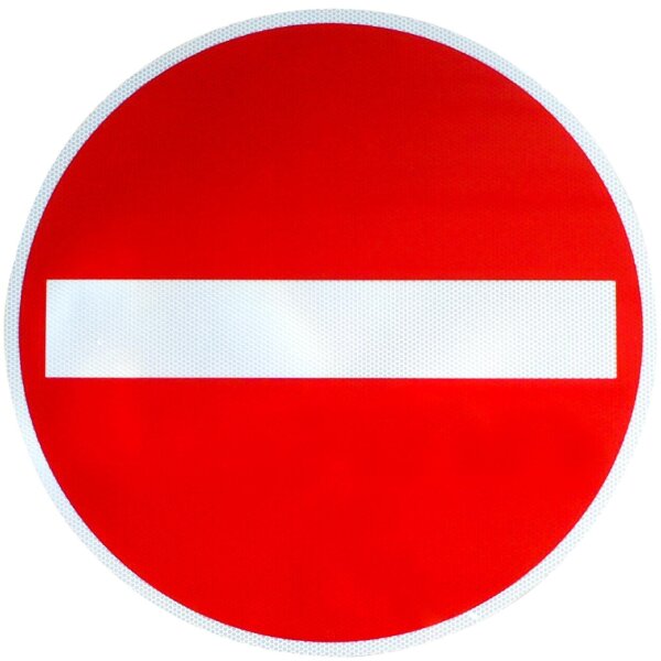 ORIGINAL Verkehrsschild Nr 267 RA2 " Verbot der Einfahrt " 600 mm Straßenschild