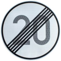 ORIGINAL Verkehrsschild Nr. 278-20 " ENDE 20 km/h...