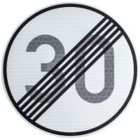 ORIGINAL Verkehrszeichen Nr. 278-30 " ENDE 30 km/h " Straßenschild 600 mm RA2