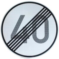 ORIGINAL Verkehrszeichen Nr. 278-40 " ENDE 40 km/h " Straßenschild 600 mm RA2