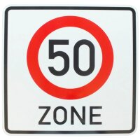 Verkehrszeichen Ende Zone 40 und Beginn 50 Zone zum Geburtstag !