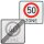 Verkehrszeichen Ende Zone 40 und Beginn 50 Zone zum Geburtstag !