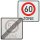Verkehrszeichen Ende Zone 50 und Beginn 60 Zone zum Geburtstag !