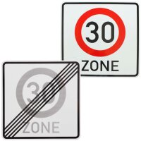 2 x originale Verkehrszeichen Ende 30 Zone 30 Zone nach StVO