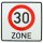 2 x originale Verkehrszeichen Ende 30 Zone 30 Zone nach StVO