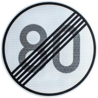 ORIGINAL Verkehrszeichen Nr. 278-80 " ENDE 80 km/h " Straßenschild 600 mm RA2