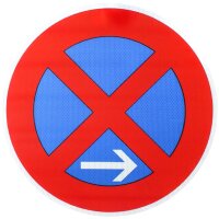 Original Verkehrsschild Nr. 283-20 600 mm Halteverbot Ende rechts RA2  Schilder