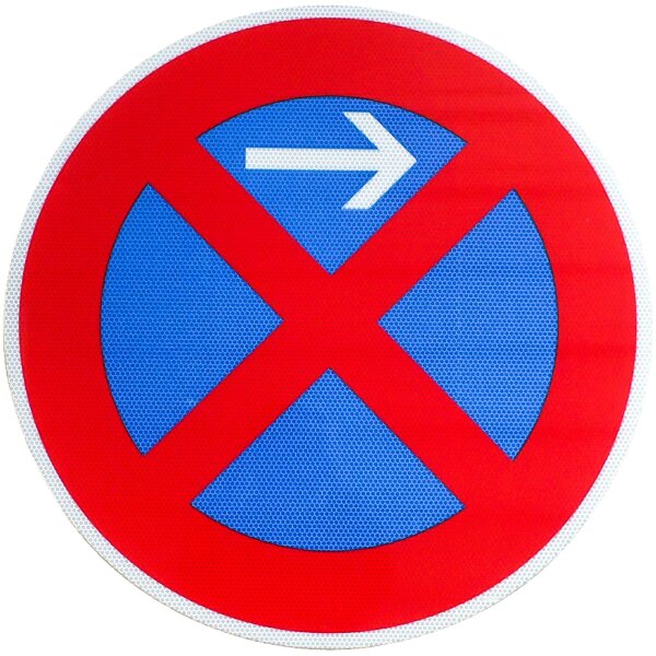 ORIGINAL Verkehrsschild 283-21 Absolutes Halteverbot Anfang Links 600 mm RA2