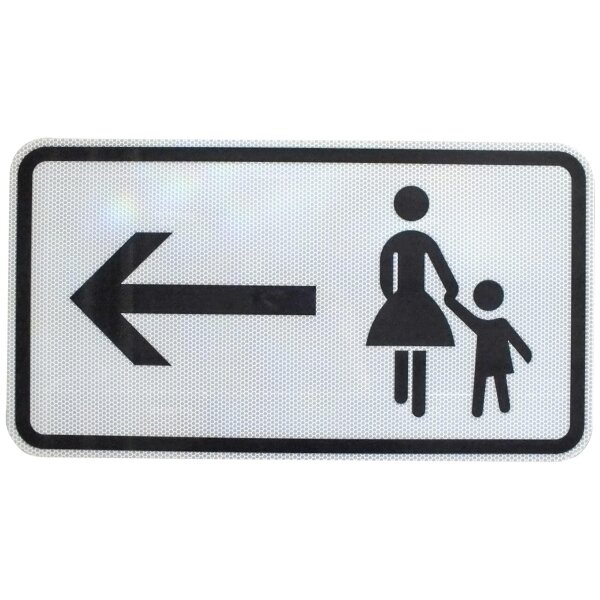 ORIGINAL Schild 1000-12 Fußgänger Gehweg links gegenüber benutzen RA2 Schilder