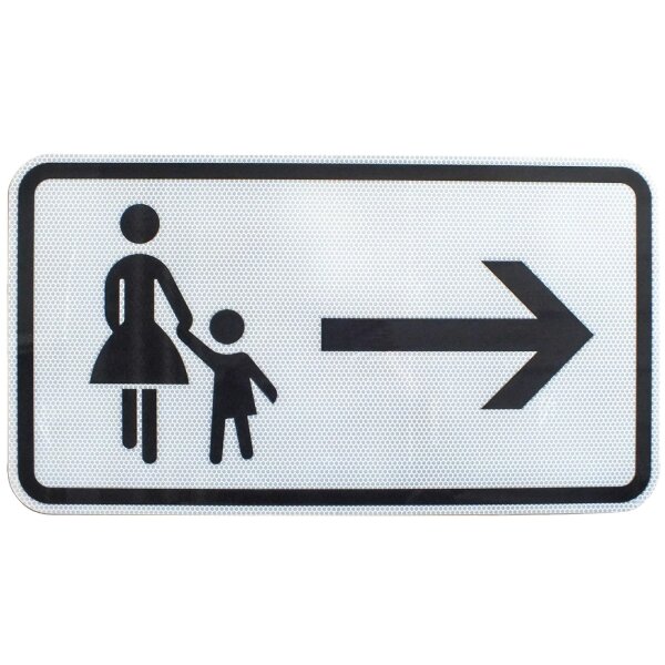 ORIGINAL Schild 1000-22 Fußgänger Gehweg rechts gegenüber benutzen RA2 Schilder