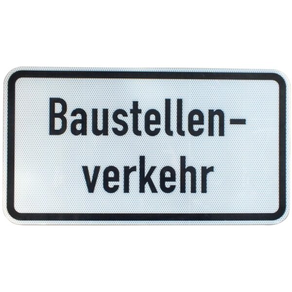 ORIGINAL Verkehrsschild 1007-38 Baustellenverkehr Strassenschild 330 x 600 mm