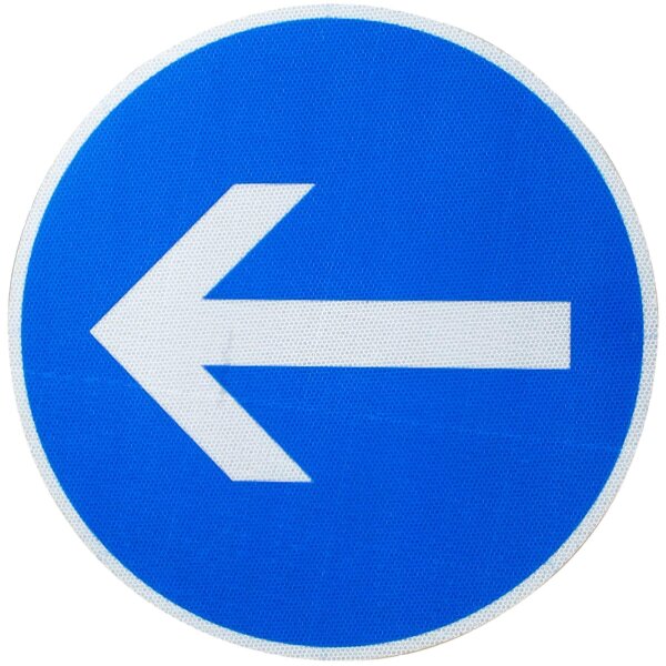 ORIGINAL Verkehrsschild 211-10 600 mm Vorgeschriebene Fahrtrichtung hier links