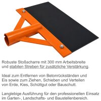 Stoßscharre 30 cm breit MIT STREBE ohne Stiel