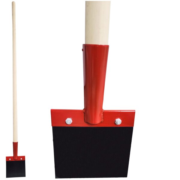 Stoßscharre 15 cm mit Federstahlblatt und Holzstiel