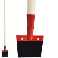 Stoßscharre 15 cm mit Federstahlblatt und Holzstiel