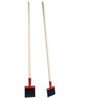 Stoßscharre 15 cm mit Federstahlblatt und Holzstiel