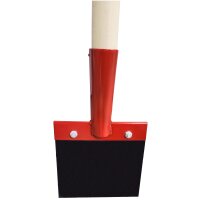 Stoßscharre 15 cm mit Federstahlblatt und Holzstiel