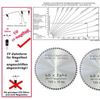 Nagelfestes Sägeblatt 700 x 30 mm mit 60- Zähnen