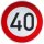 ORIGINAL Verkehrsschild Nr. 274-40 40 km/h Straßenschild Schilder RA2