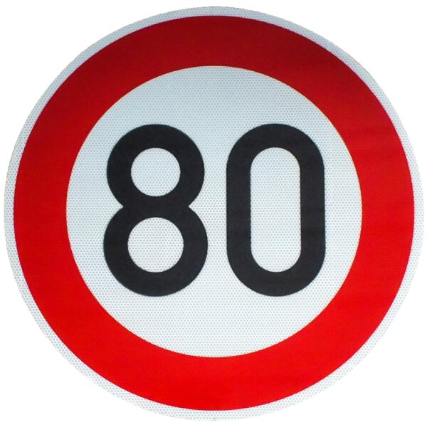 ORIGINAL Verkehrsschild Nr. 274-80 80km/h Straßenschild Schilder RA2