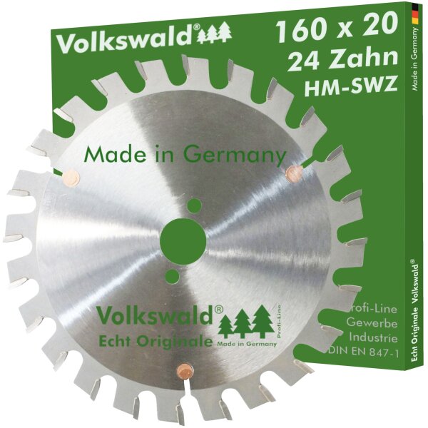 Voklswald® HM-Kreissägeblatt SWZ 160x20mm Z= 24
