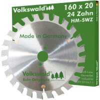 Voklswald® HM-Kreissägeblatt SWZ 160x20mm Z= 24
