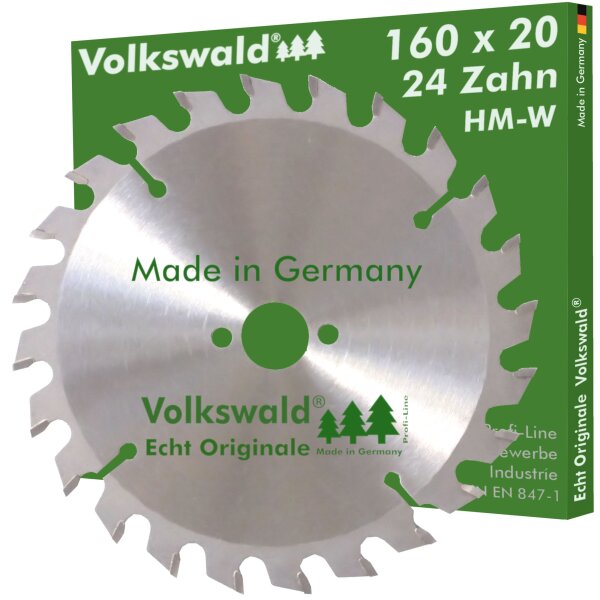 Volkswald® HM-Sägeblatt W 160x20mm Z= 24