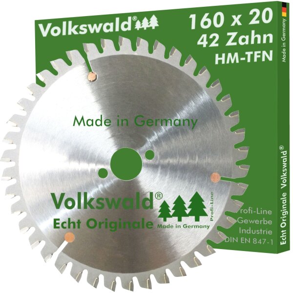 Volkswald®  HM-Sägeblatt TFN 160x20mm Z= 42