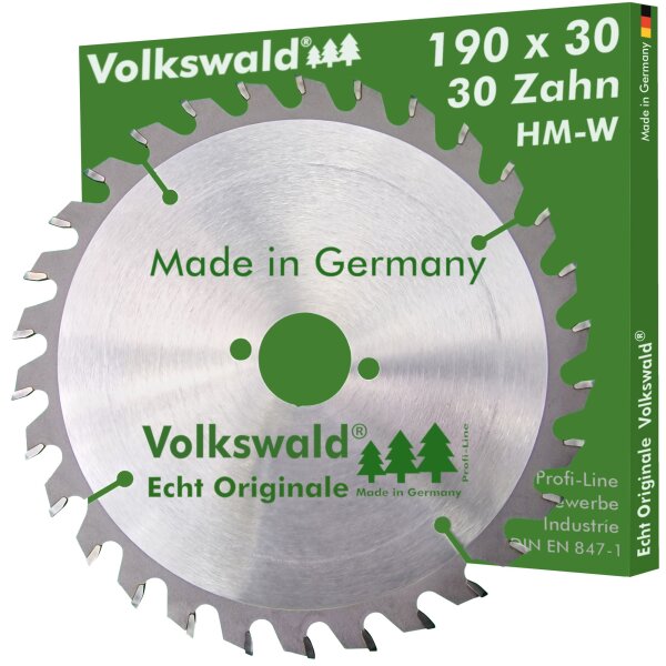 Volkswald® HM-Sägeblatt W 190x30mm Z= 30
