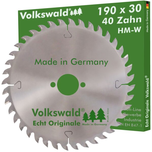 Volkswald® HM-Sägeblatt W 190x30mm Z= 40