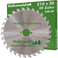 Volkswald® HM-Sägeblatt W 210x30mm Z= 30
