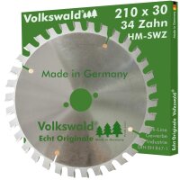Volkswald® HM-Sägeblatt SWZ 210x30mm Z= 34